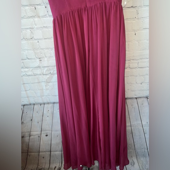 azazie Dark Purple / Pink long polyester formal dress size L - Picture 11 of 15